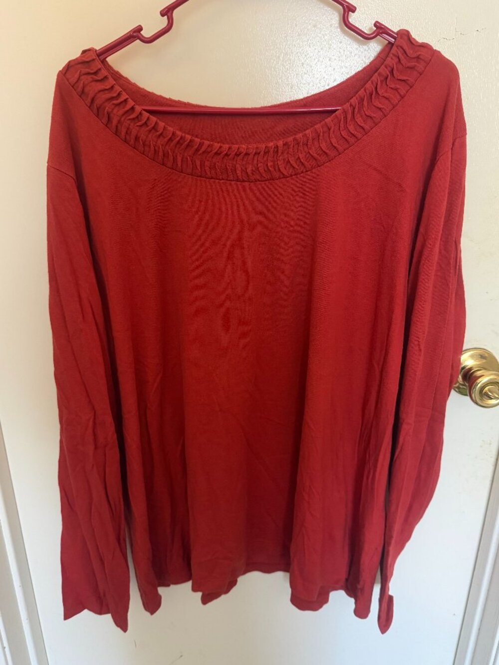 Croft & Barow Burnt Orange Top W 3X
